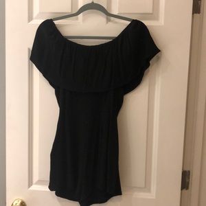 Black off the shoulder romper